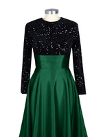 Sequin Jewel Neckline Prom Dress 