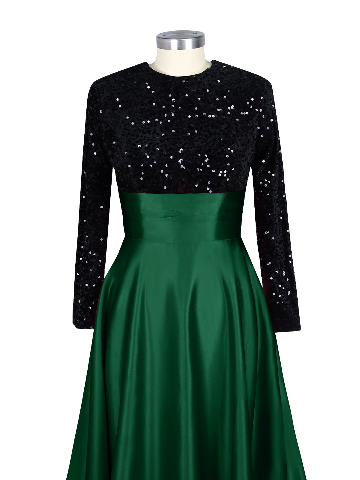 Sequin Jewel Neckline Prom Dress 