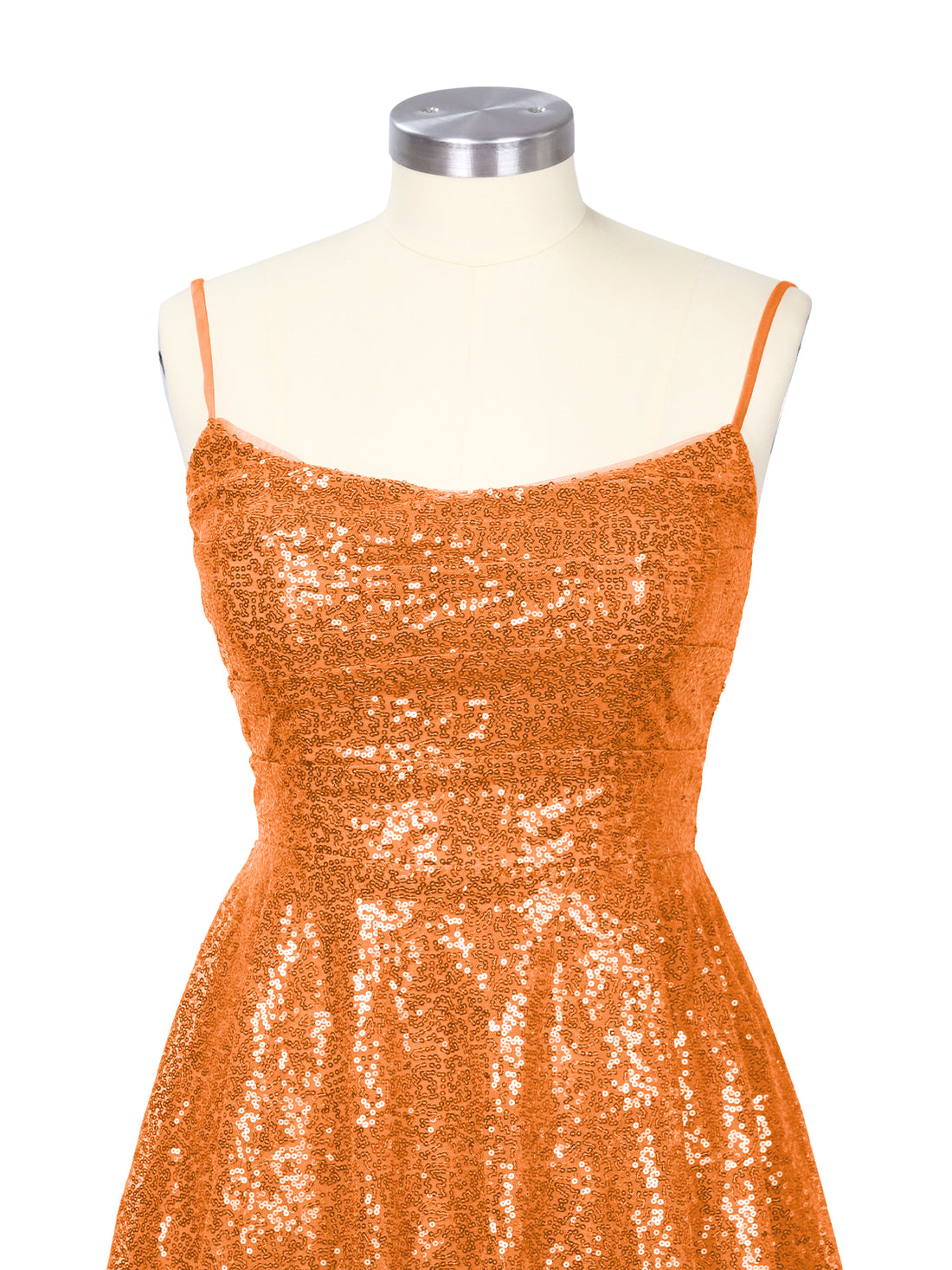 Sequin Scoop Neckline Mini Dress 