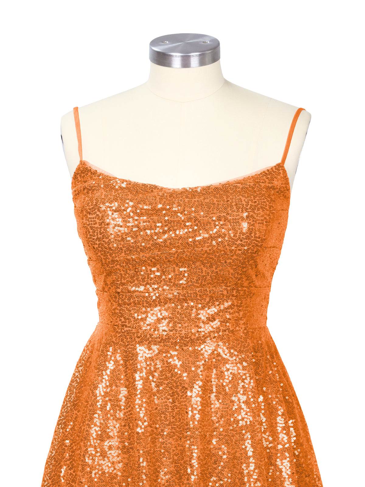 Sequin Scoop Neckline Mini Dress 