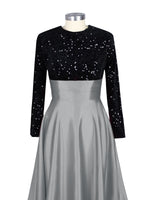 Sequin Jewel Neckline Prom Dress 