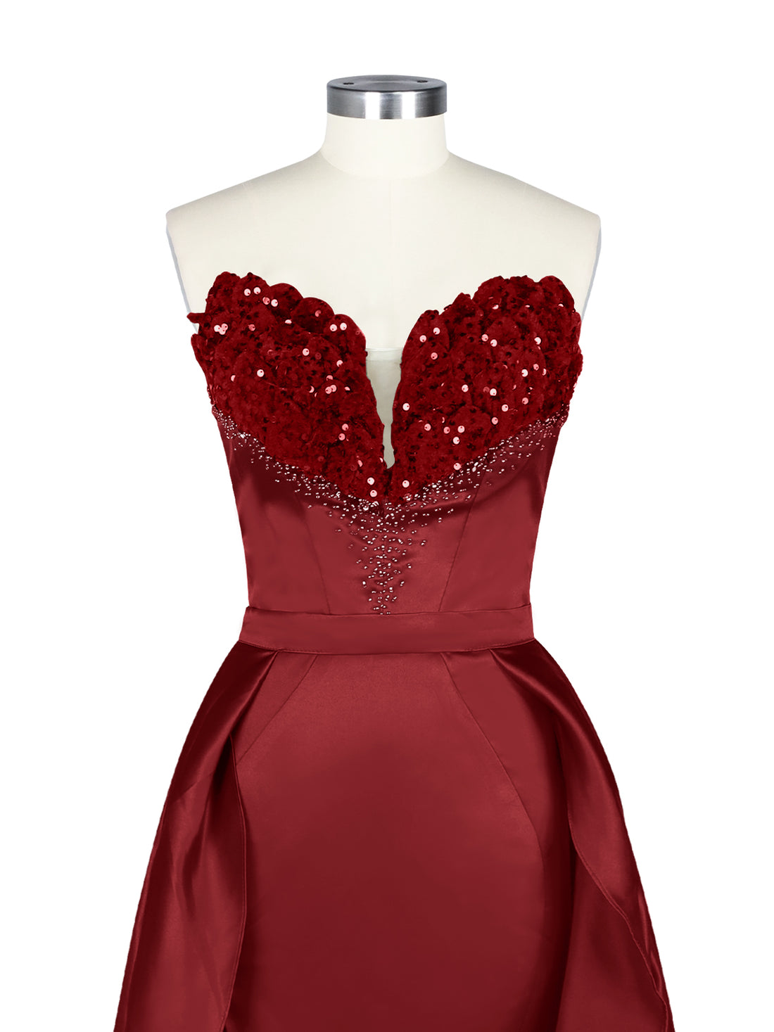 Strapless Sequin Prom Dress 