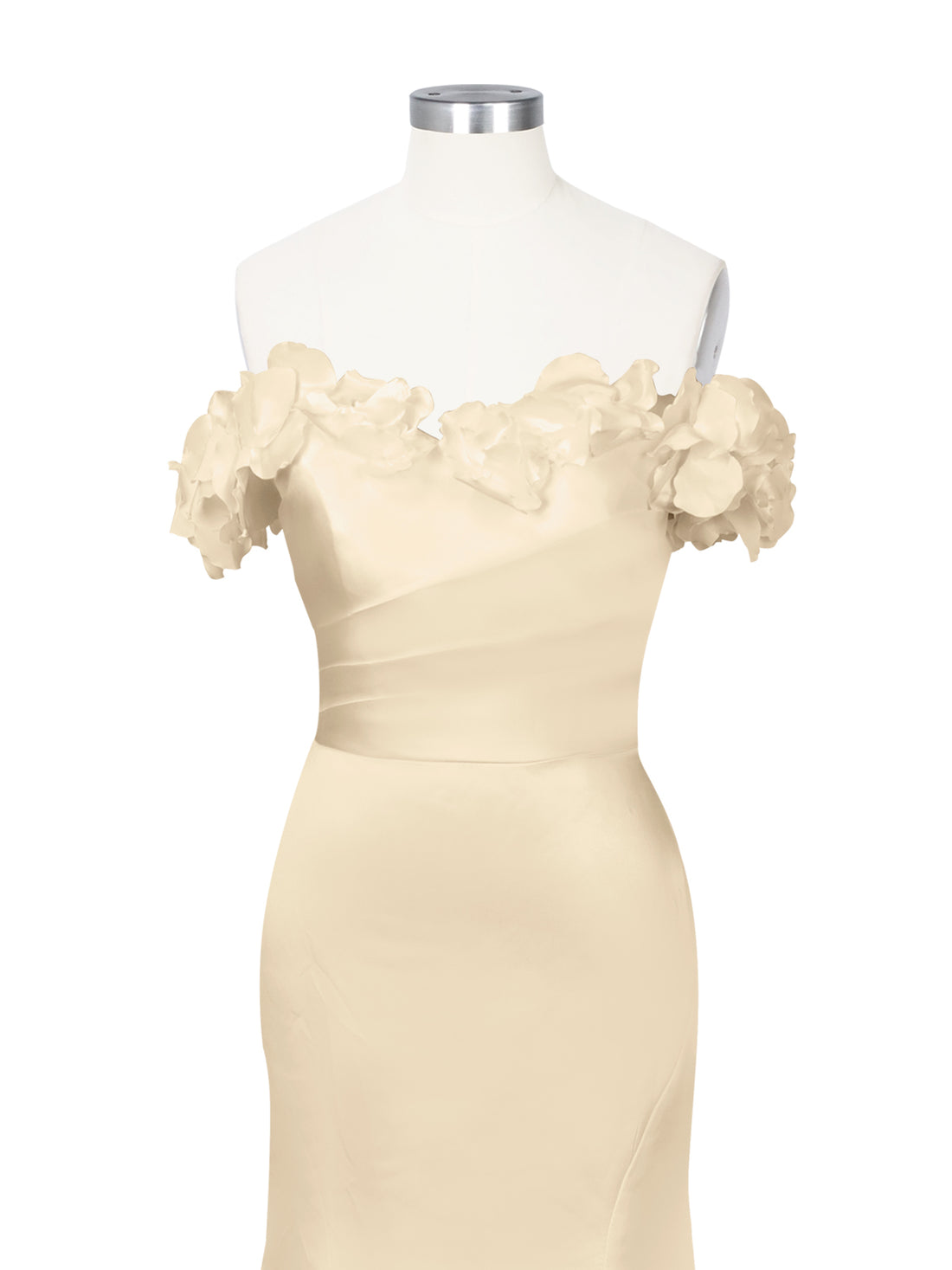 3D Floral Sheath Wedding Dress 