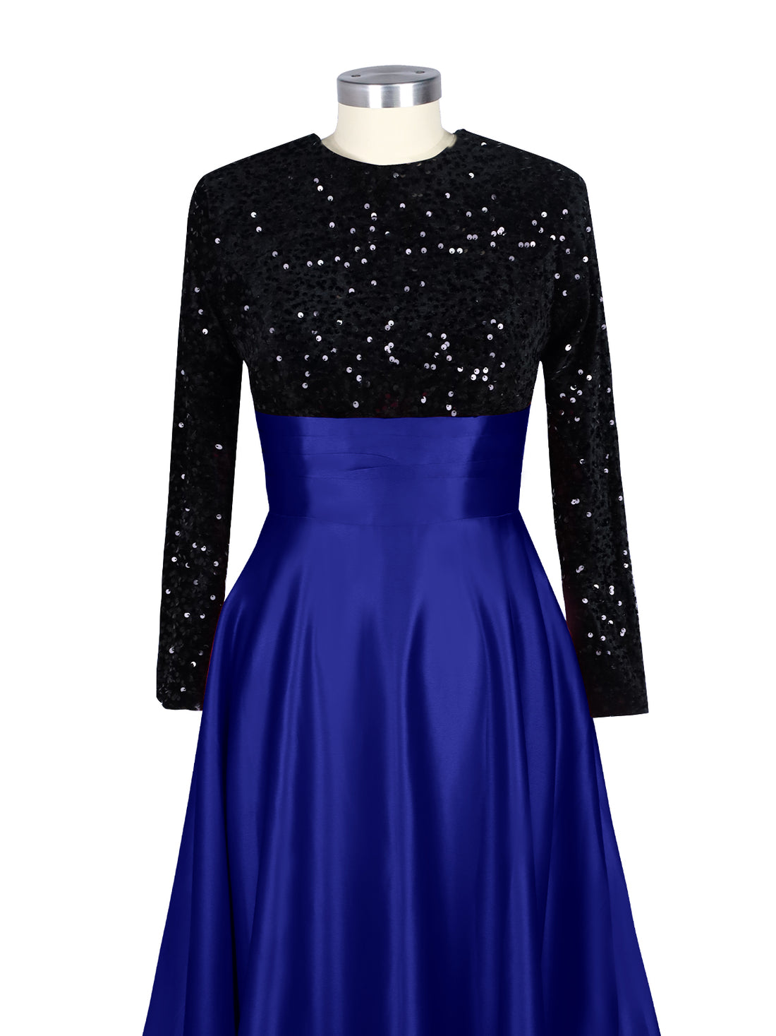 Sequin Jewel Neckline Prom Dress 