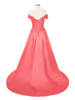 Applique Bodice Prom Dress 