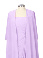 Ruched Chiffon Two-Piece Dress Set 
