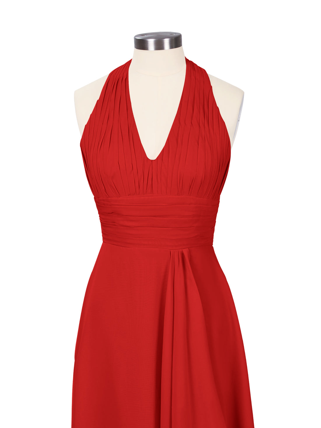 Ruched Halter Bridesmaid Dress 