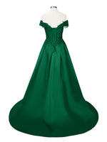 Applique Bodice Prom Dress 