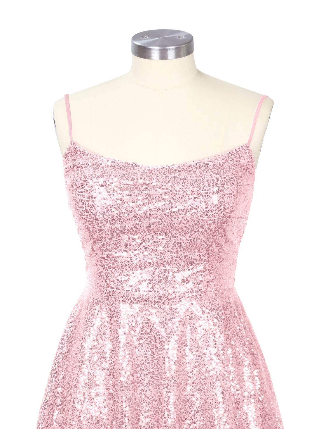 Sequin Scoop Neckline Mini Dress 