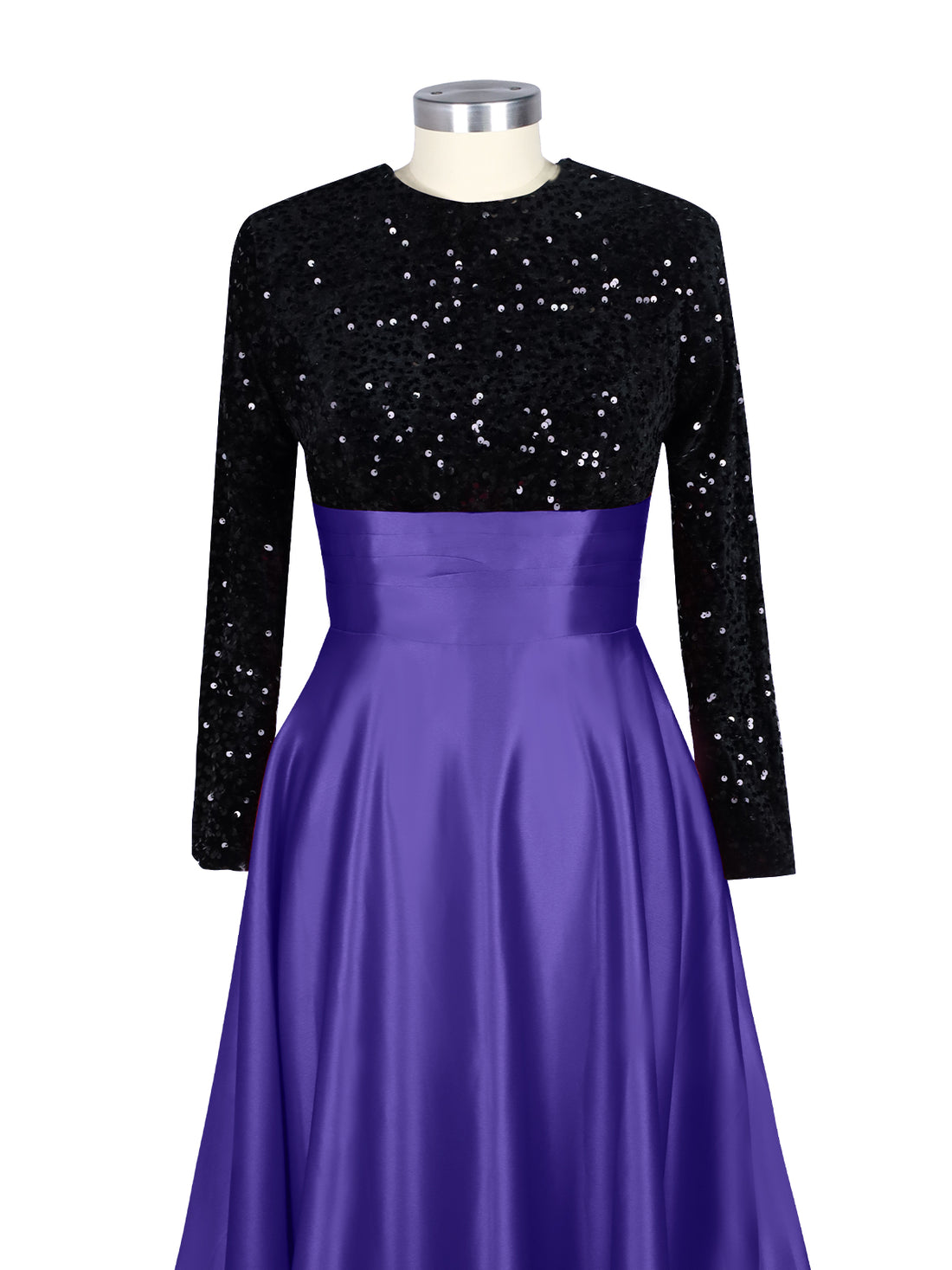 Sequin Jewel Neckline Prom Dress 