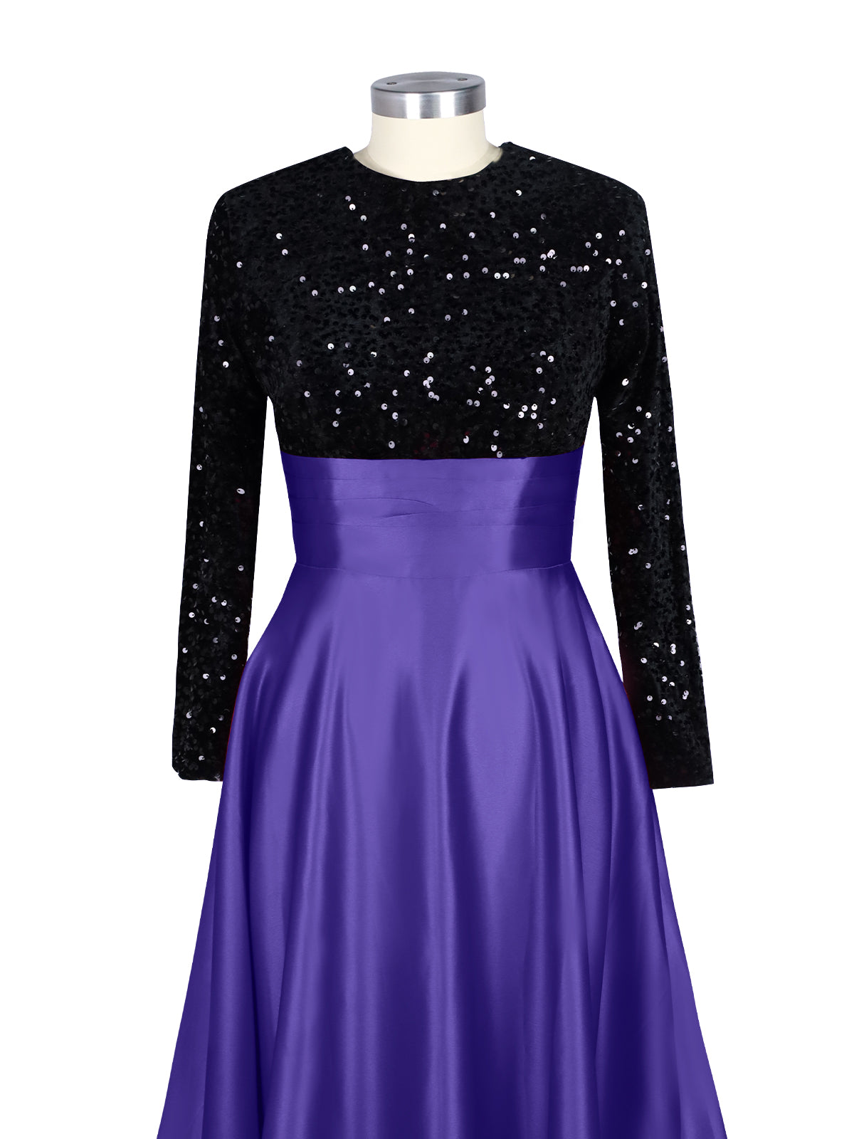 Sequin Jewel Neckline Prom Dress 