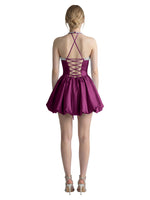 Beading Bubble Hem Mini Dress 