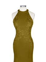 Halter Neckline Trumpet Dress 