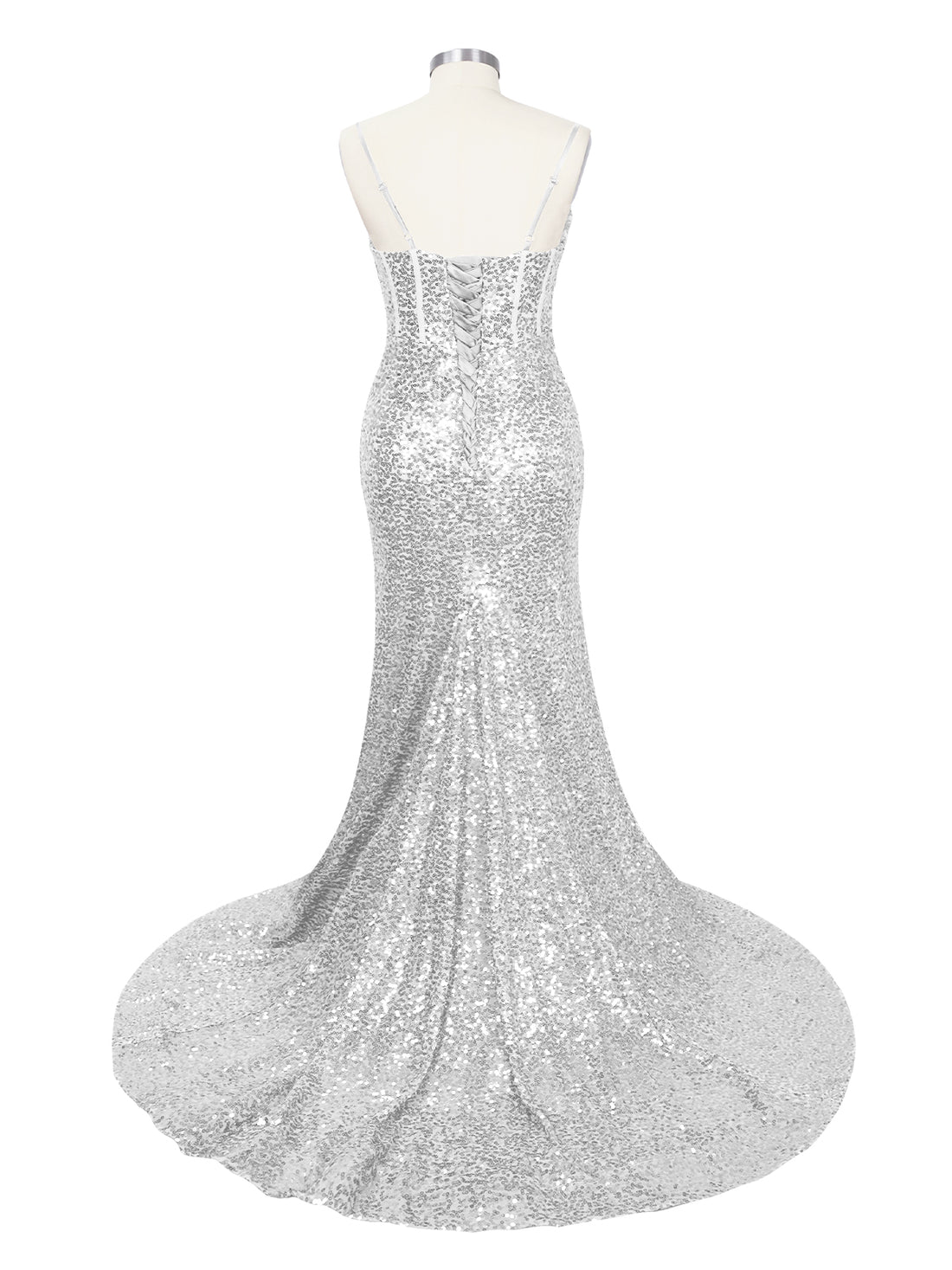 Spaghetti Sheath Prom Dress 
