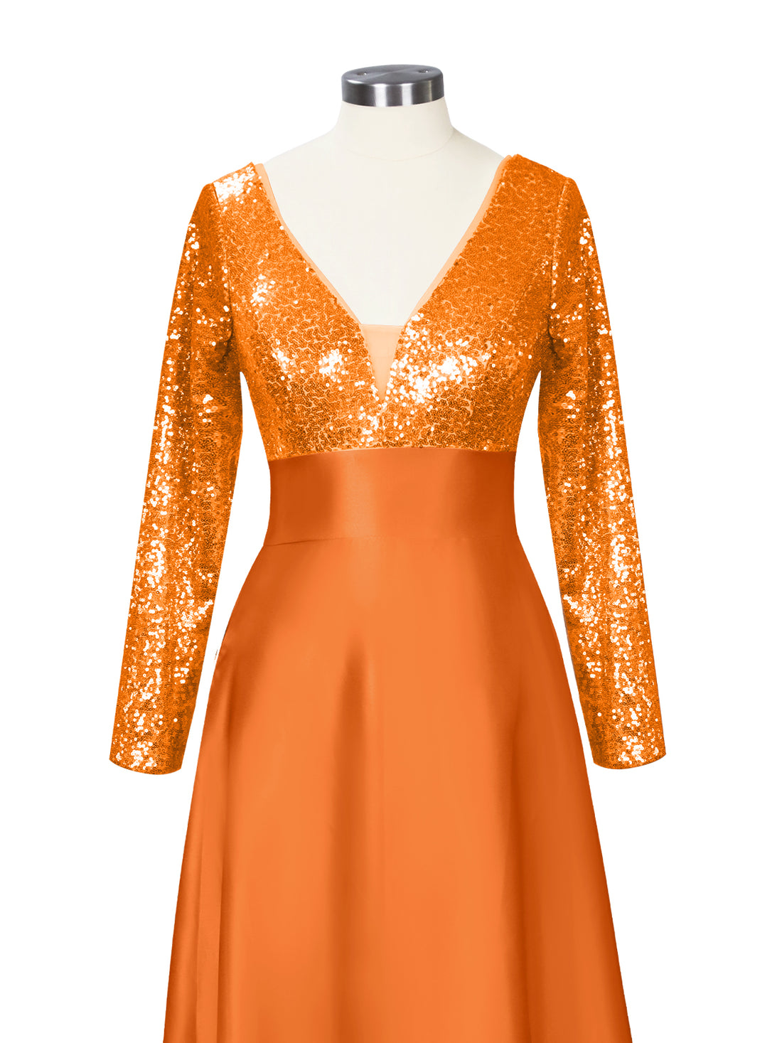Long Sleeveless Sequin Prom Dress 