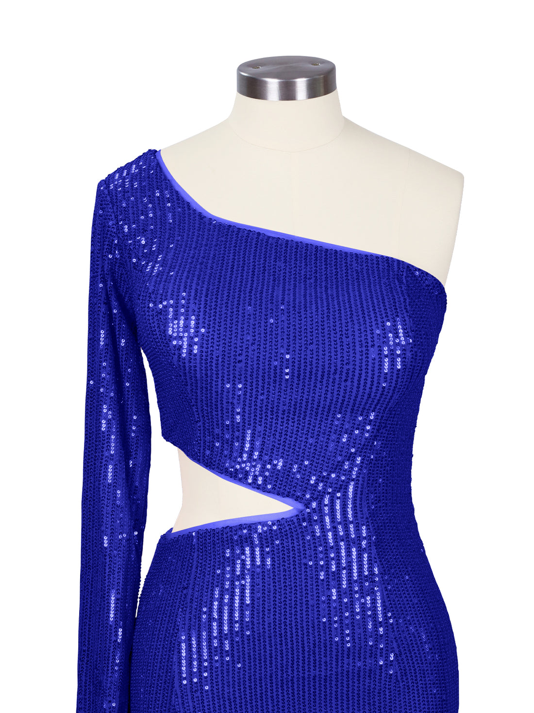 Waist Cutout One Shoulder Mini Dress 