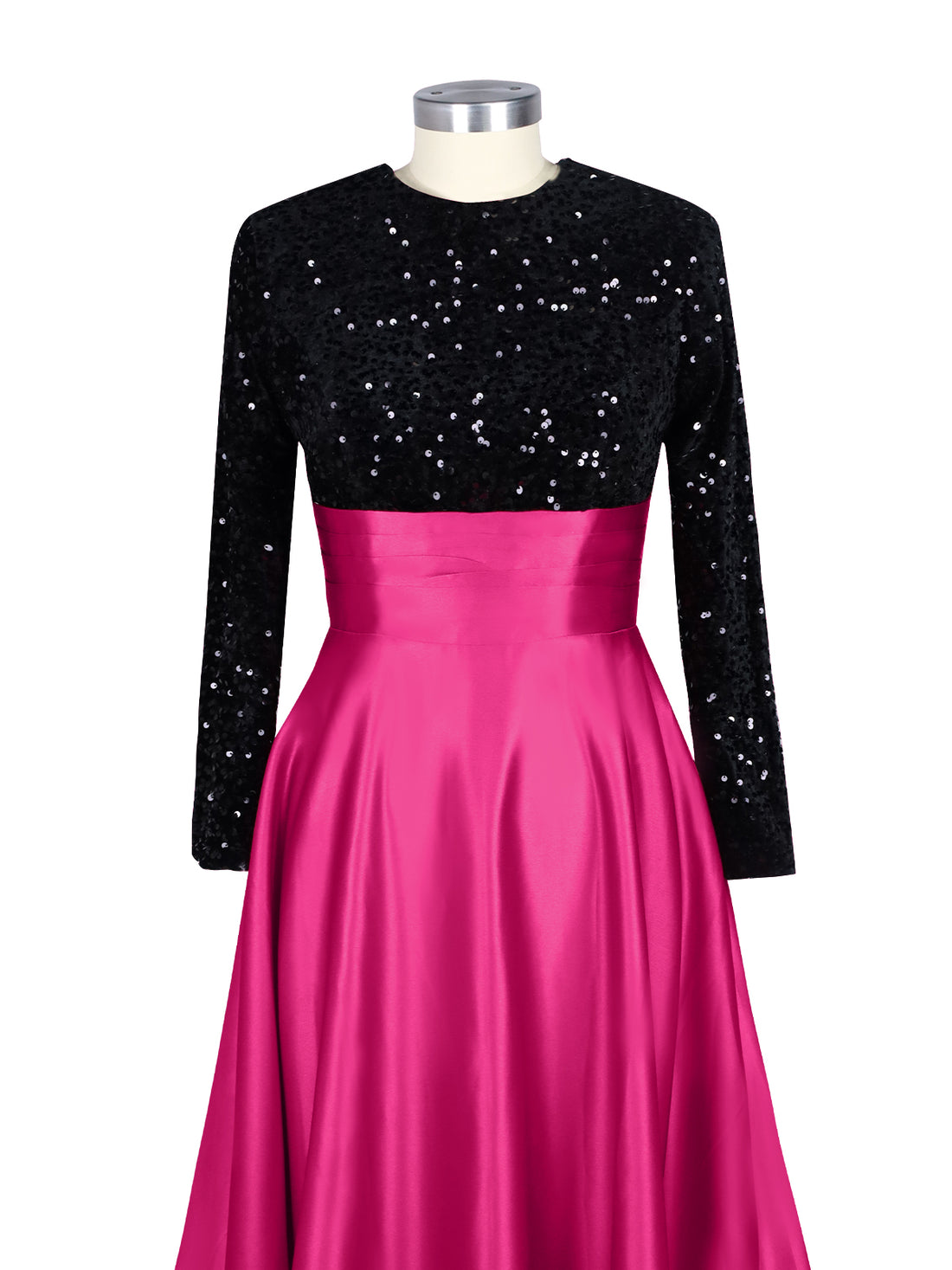 Sequin Jewel Neckline Prom Dress 