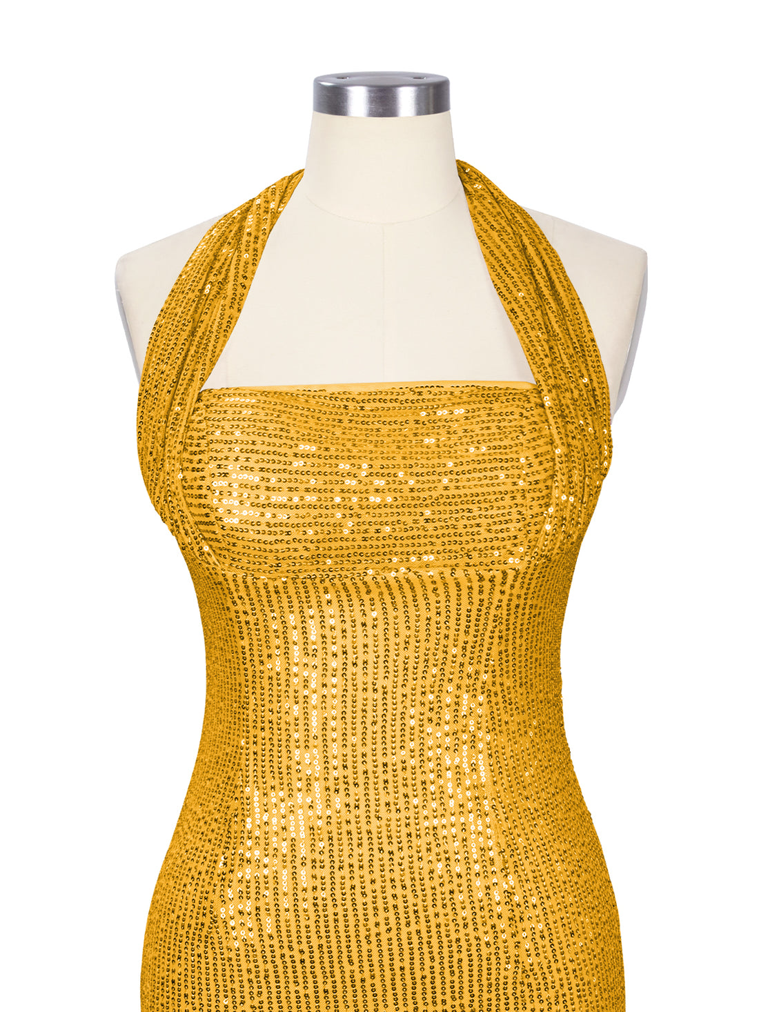 Halter Sequin Sheath Mini Dress 