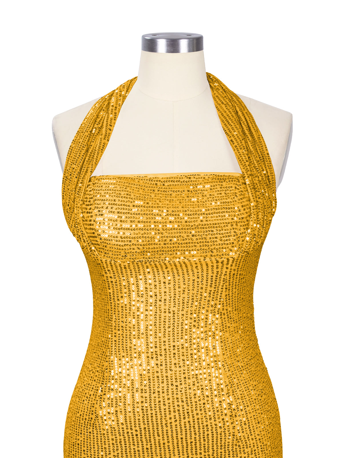 Halter Sequin Sheath Mini Dress 