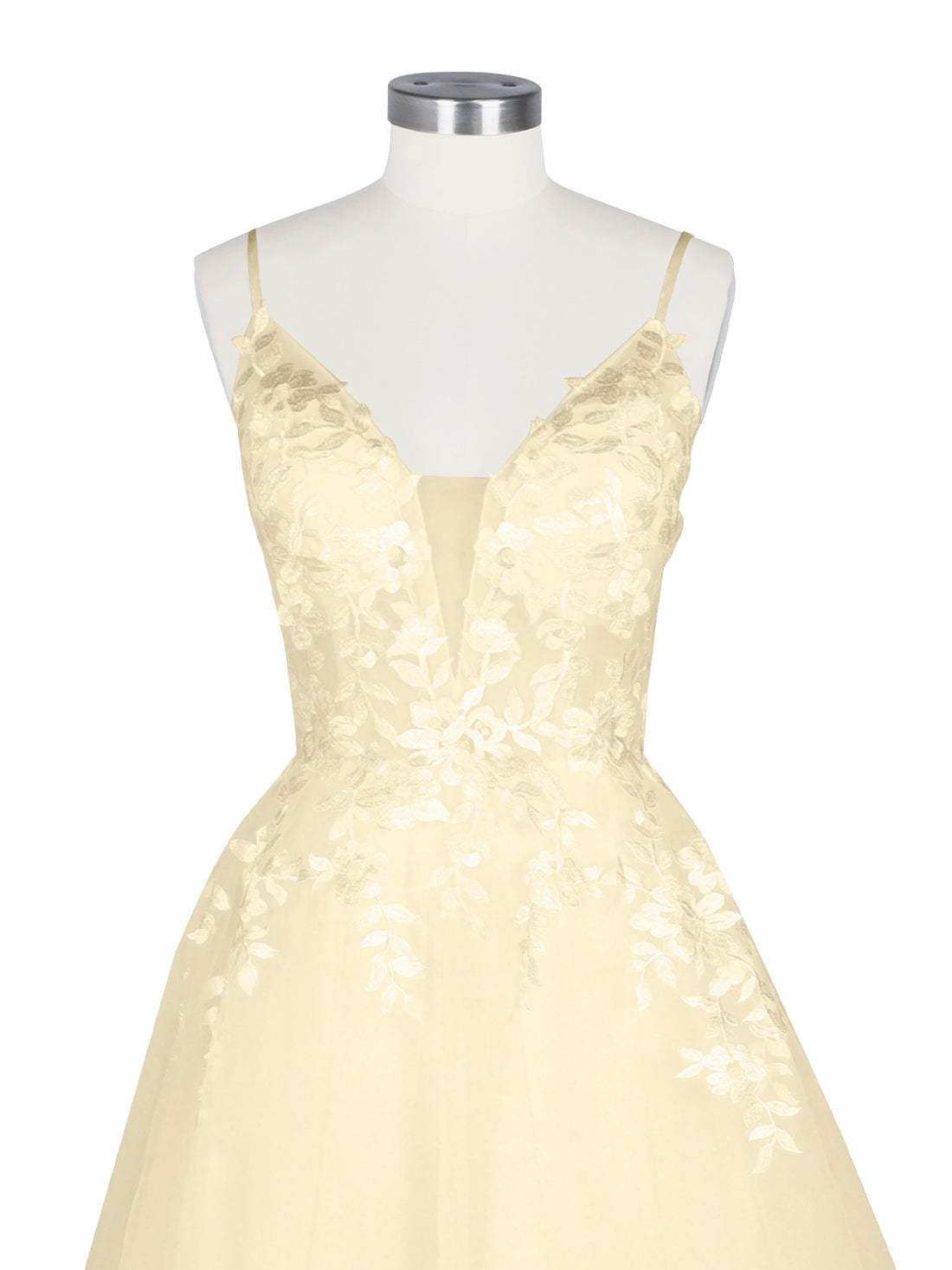 Illusion Spaghetti Straps Wedding Dress 