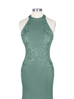 Halter Neckline Trumpet Dress 