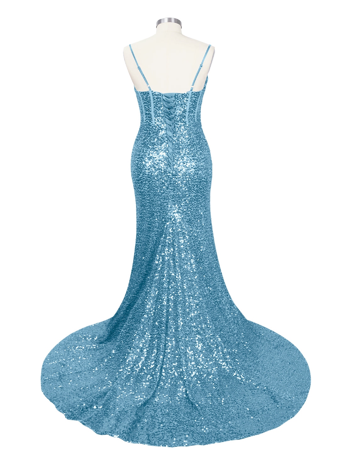 Spaghetti Sheath Prom Dress 