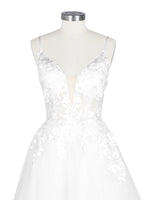 Illusion Spaghetti Straps Wedding Dress 