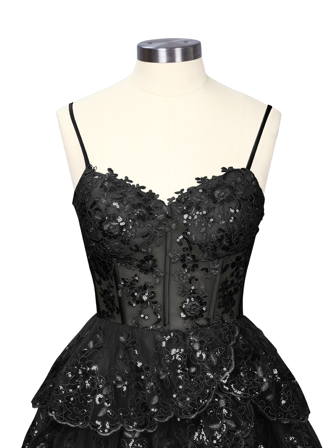 Sequin Appliques Mini Dress 