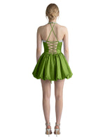 Beading Bubble Hem Mini Dress 