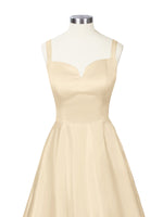 Sweetheart Satin Chapel Train Wedding Dress 