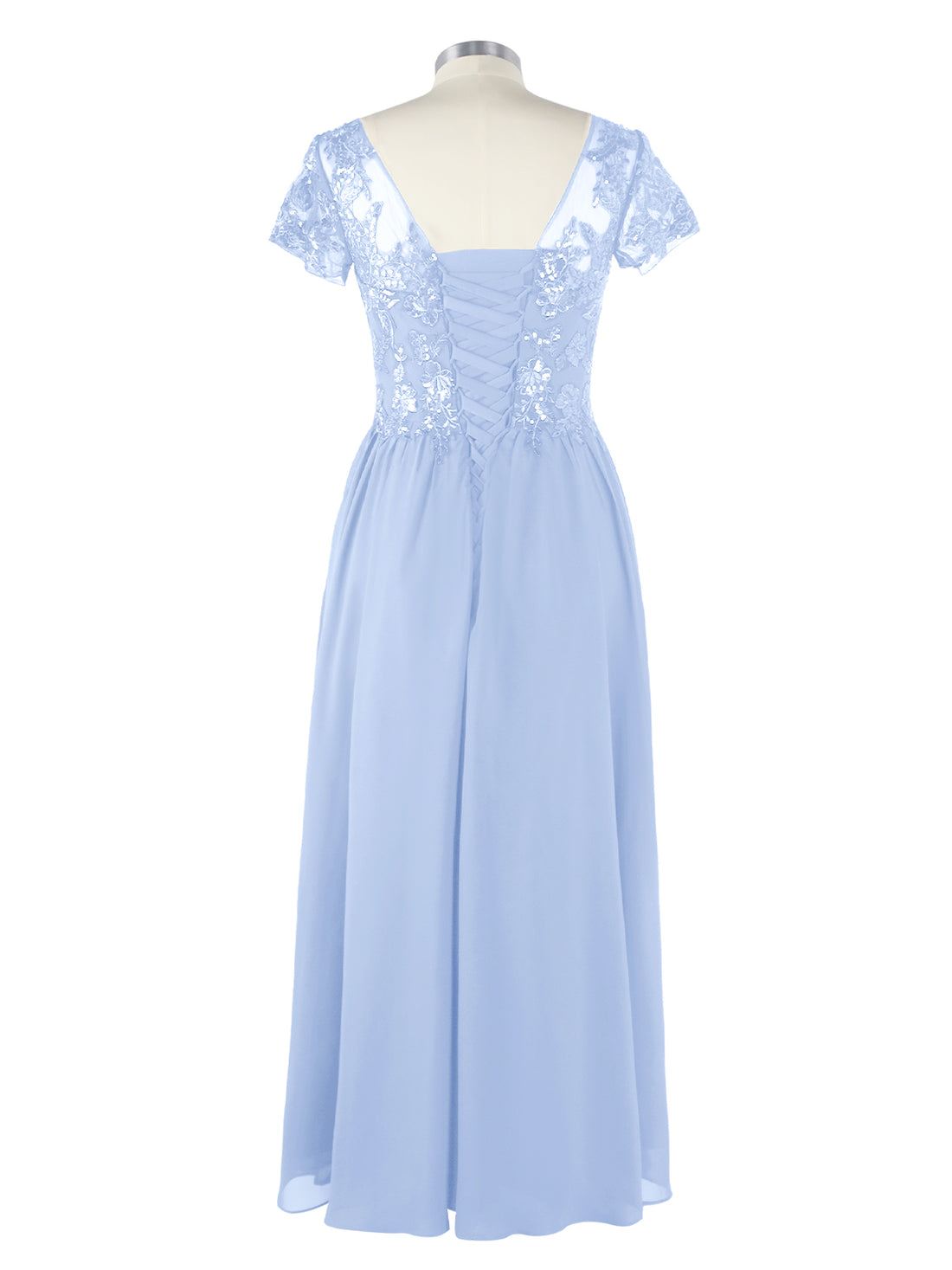 Short Sleeves Chiffon Dress 