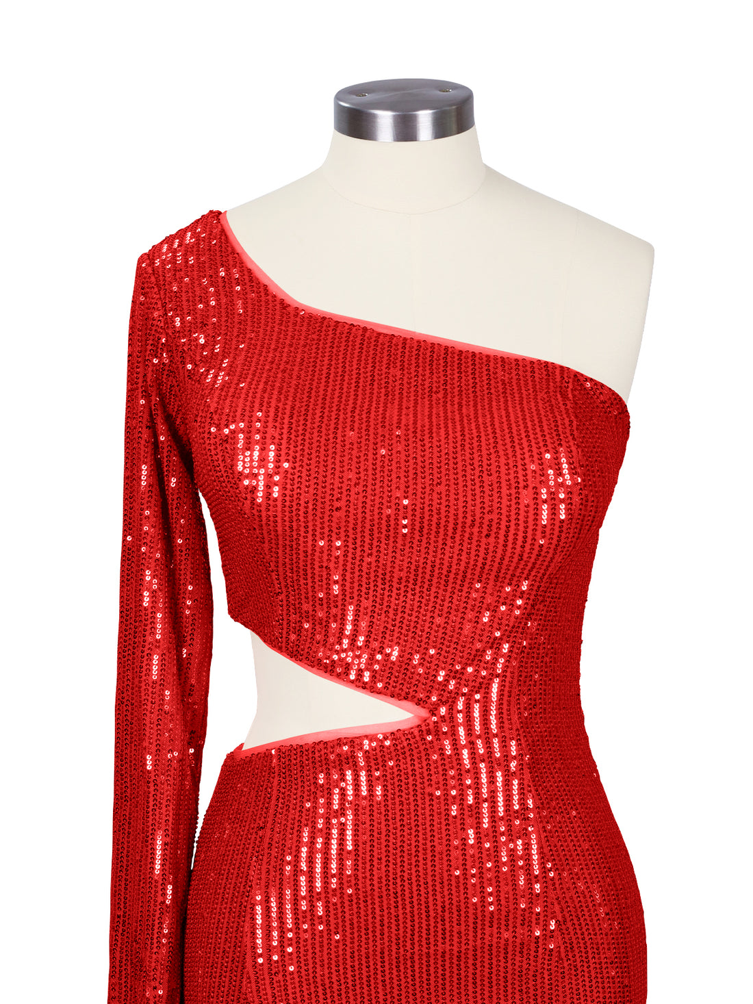 Waist Cutout One Shoulder Mini Dress 