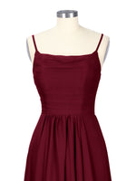 Spaghetti Asymmetrical Bridesmaid Dress 