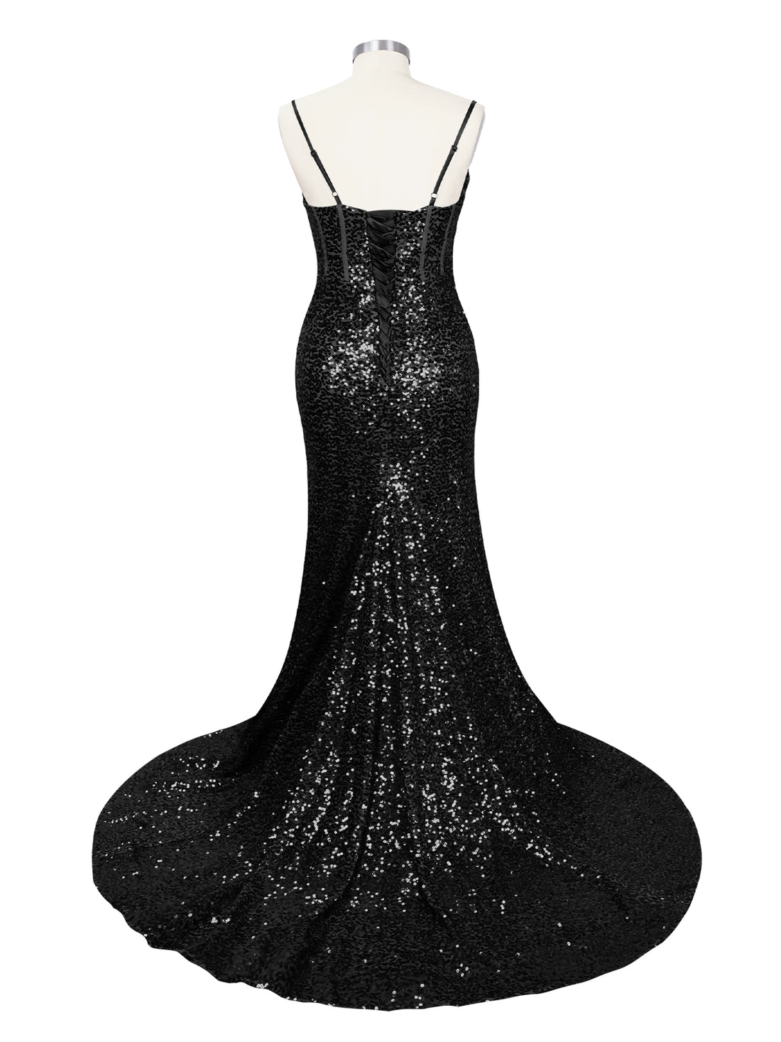Spaghetti Sheath Prom Dress 