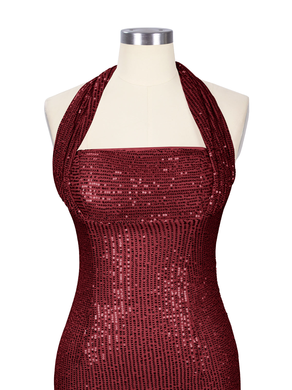 Halter Sequin Sheath Mini Dress 