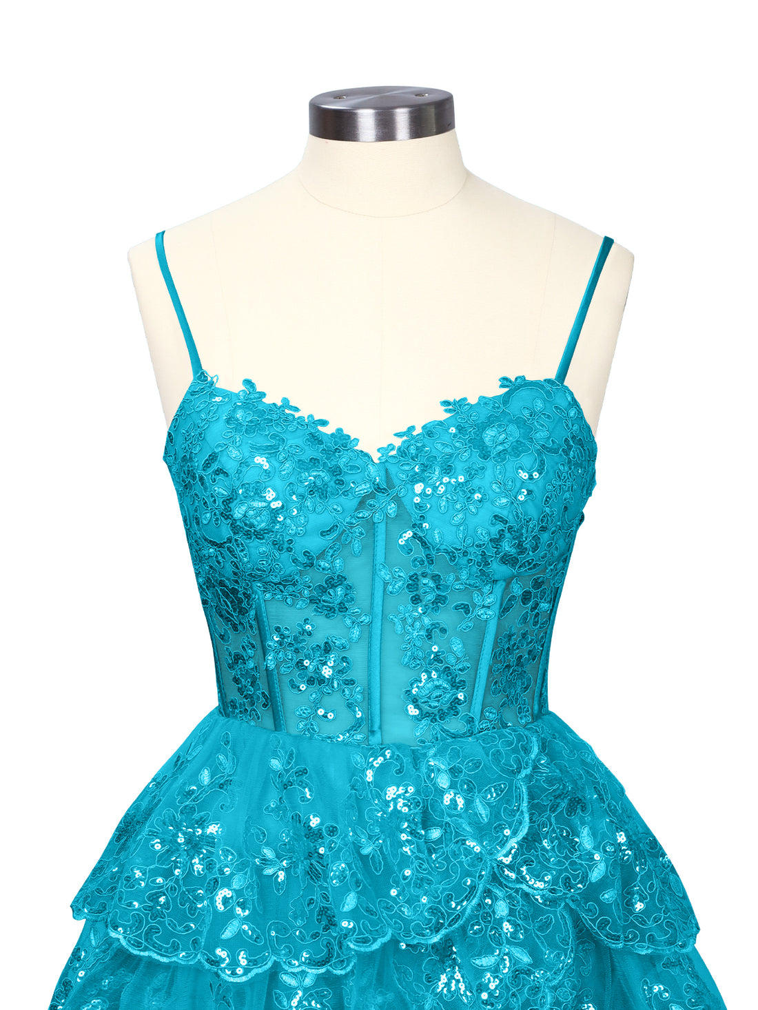 Sequin Appliques Mini Dress 