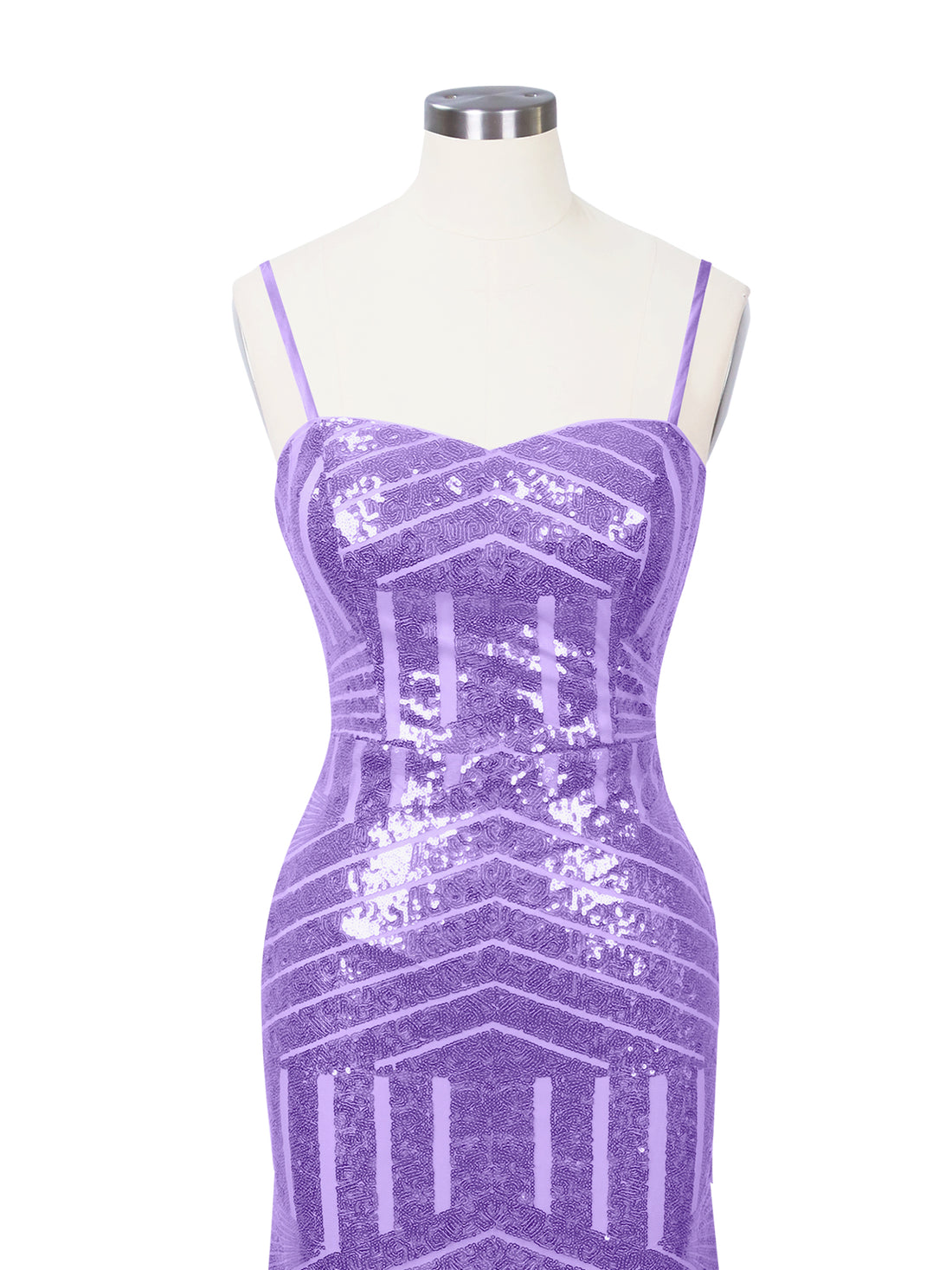 Geometric Sequin Prom Dress 