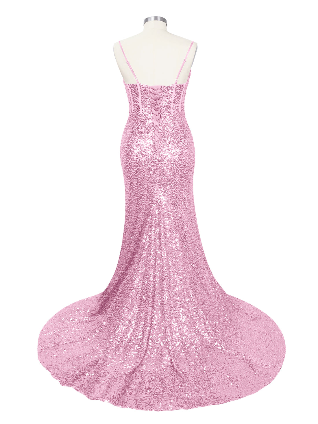 Spaghetti Sheath Prom Dress 