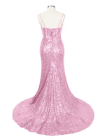 Spaghetti Sheath Prom Dress 