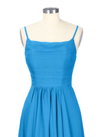 Spaghetti Asymmetrical Bridesmaid Dress 