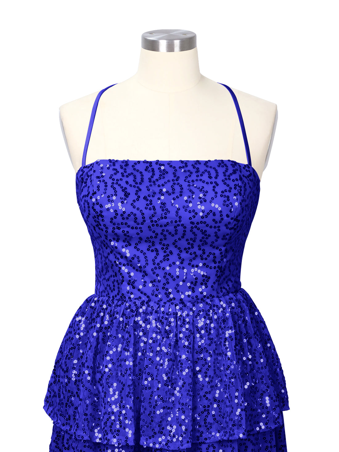 Sequined Halter Flare Mini Dress 