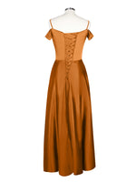 Silk-Like Pleated Prom Dress 