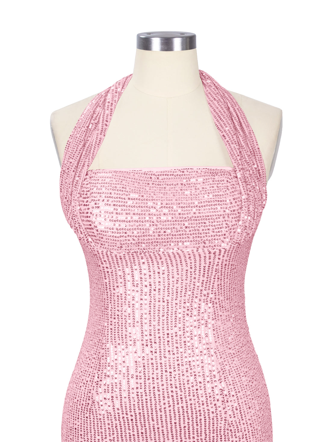 Halter Sequin Sheath Mini Dress 