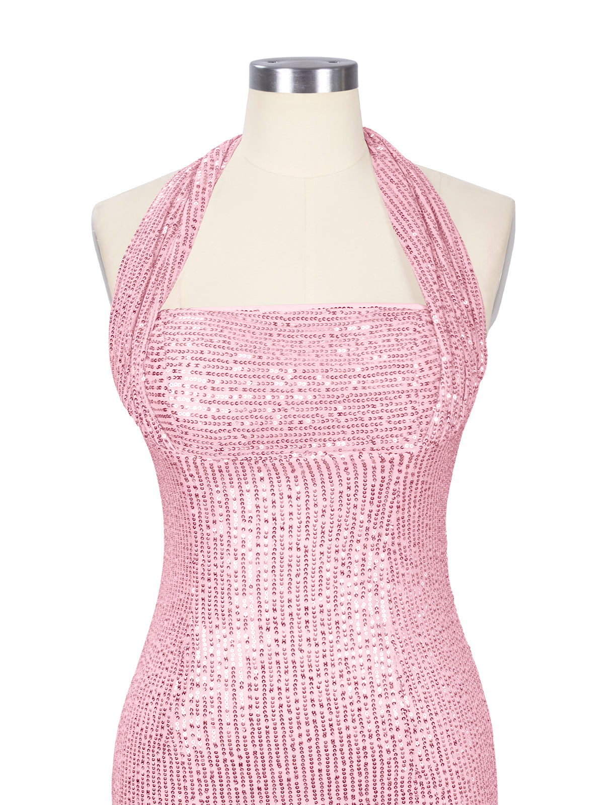 Halter Sequin Sheath Mini Dress 