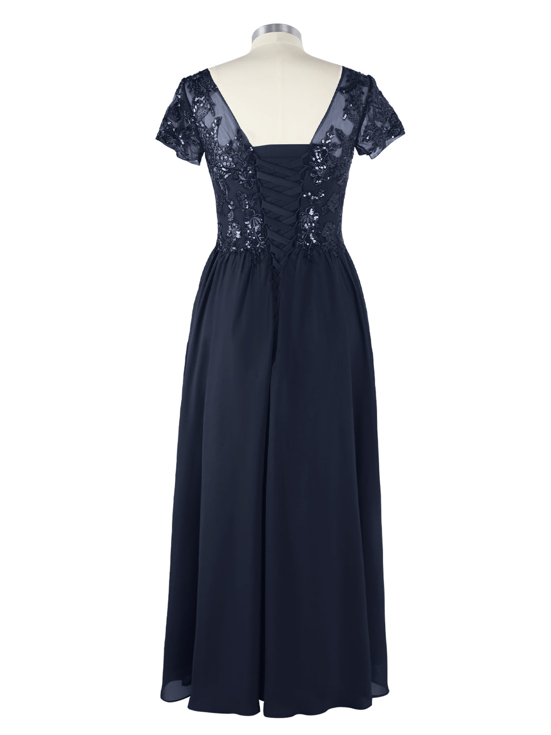Short Sleeves Chiffon Dress 