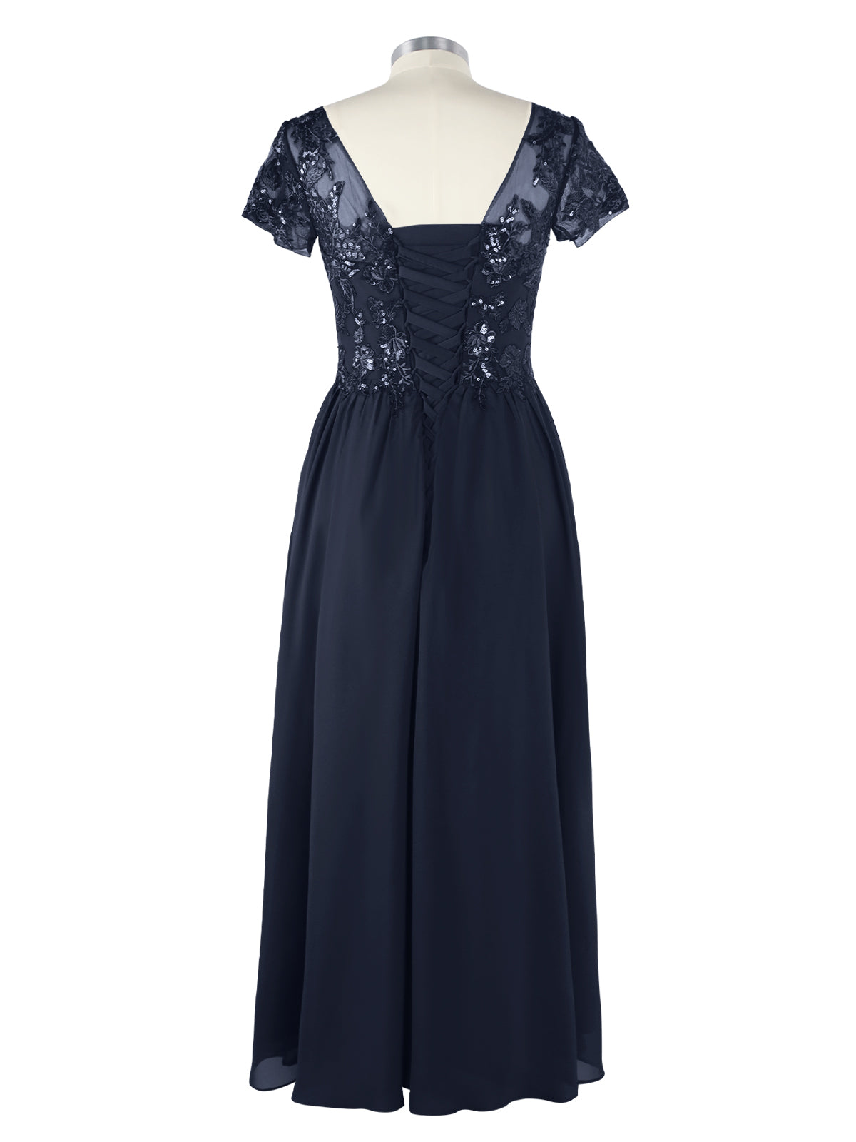 Short Sleeves Chiffon Dress 