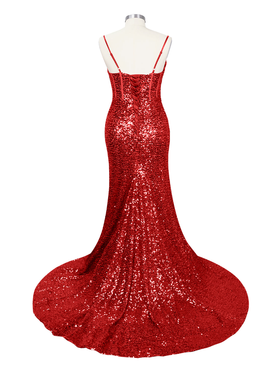 Spaghetti Sheath Prom Dress 