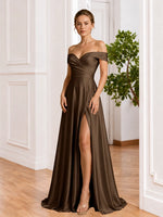 A-line Prom Dress with High Slit 