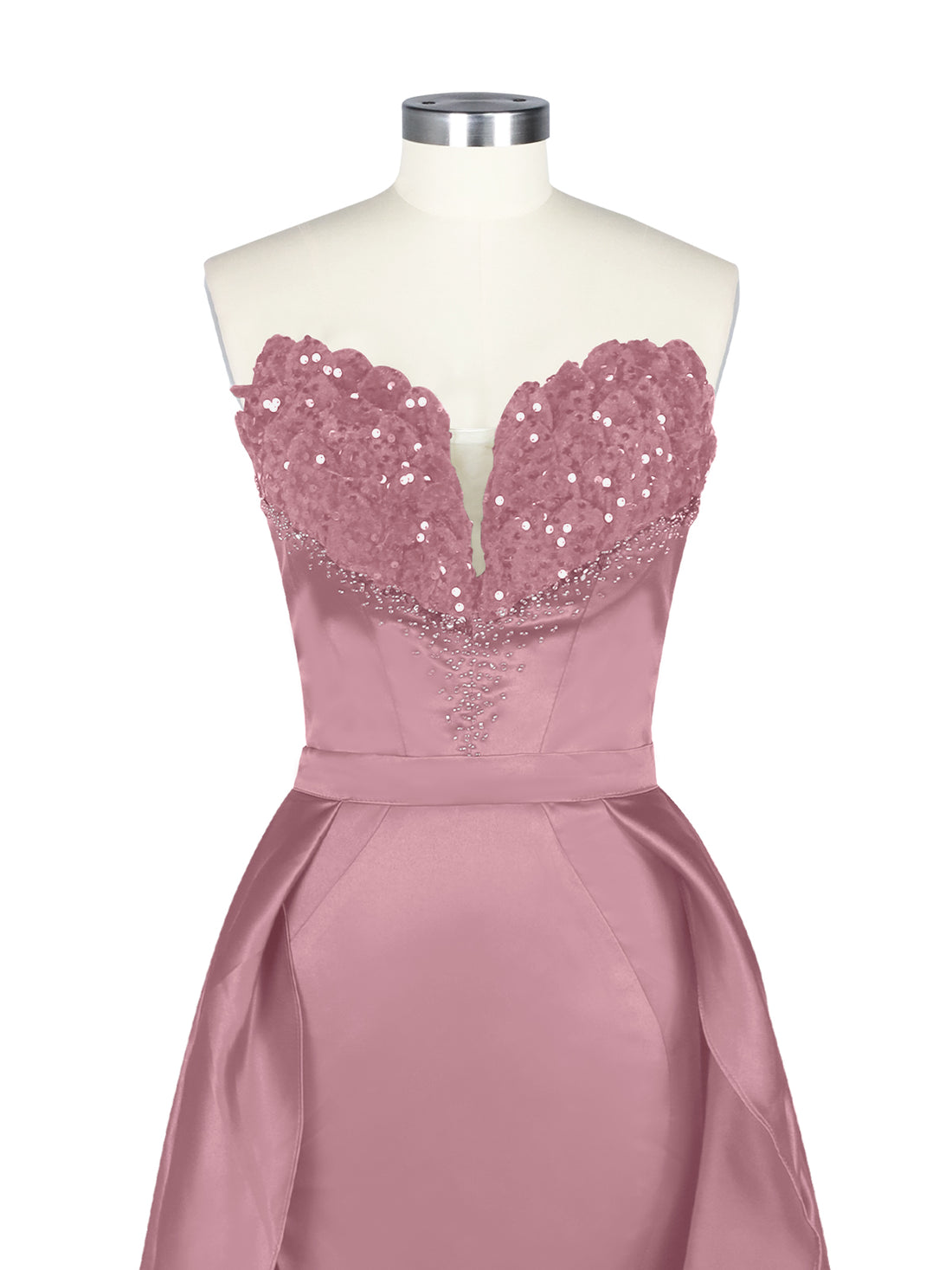 Strapless Sequin Prom Dress 