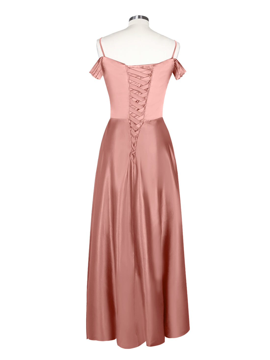 Silk-Like Pleated Prom Dress 